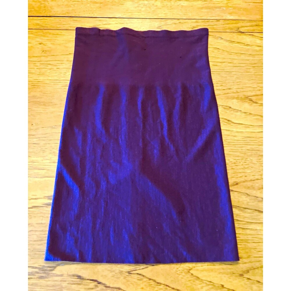 Liviana Conti Women’s Solid Purple Knit Wool Straight Pencil Knee Skirt S